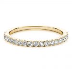 Diamond Wedding Ring, Round Shape, in Yellow Gold - 85139