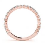 Diamond Wedding Ring, Round Shape, in Rose Gold - 85141