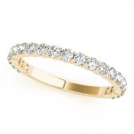 Diamond Wedding Ring, Round Shape, in Yellow Gold - 85141