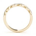 Twisted Shank Wedding Ring, Round Shape, in Yellow Gold - 85142