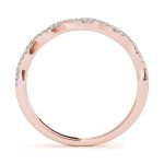 Twisted Shank Wedding Ring, Round Shape, in Rose Gold - 85143