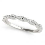 Twisted Shank Wedding Ring, Round Shape, in Sterling Silver - 85143