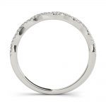 Twisted Shank Wedding Ring, Round Shape, in White Gold - 85143