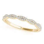 Twisted Shank Wedding Ring, Round Shape, in Yellow Gold - 85143