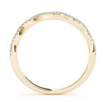 Twisted Shank Wedding Ring, Round Shape, in Yellow Gold - 85143