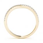 Curverd Wedding Ring, Round Shape, in Yellow Gold - 85144