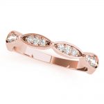 Diamond Wedding Ring, in Rose Gold - 51131