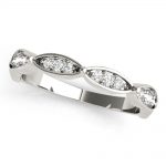 Diamond Wedding Ring, in White Gold - 51131