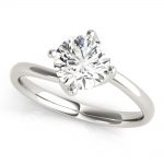 Solitaire Engagement Ring, Round Shape, in Platinum - 85120