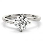 Solitaire Engagement Ring, Round Shape, in Platinum - 85120