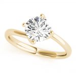 Solitaire Engagement Ring, Round Shape, in Yellow Gold - 85120