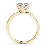 Solitaire Engagement Ring, Round Shape, in Yellow Gold - 85120