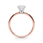 Solitaire Engagement Ring, Round Shape, in Rose Gold - 85121