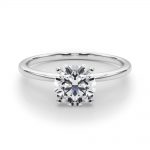 Solitaire Engagement Ring, Round Shape, in Sterling Silver - 85121