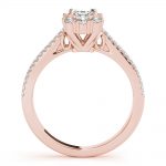 Vintage Engagement Ring, Emerald Shape, in Rose Gold - 85145