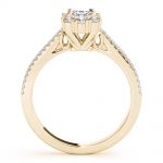 Vintage Engagement Ring, Emerald Shape, in Yellow Gold - 85145