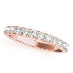 Diamond Wedding Ring, in Rose Gold - 51135