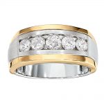 Satin Finish Gents Ring, in Yellow Gold - 10563