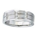 Gents Fashion Ring, in White Gold - 10617