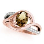 Color Fashion Ring, Oval Shape, in Rose Gold - 84750