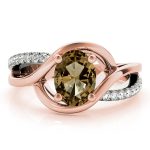 Color Fashion Ring, Oval Shape, in Rose Gold - 84750