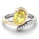 Color Fashion Ring, Oval Shape, in Yellow Gold - 84751