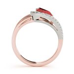 Color Fashion Ring, Trillion Shape, in Rose Gold - 84753