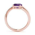 Color Fashion Ring, Oval Shape, in Rose Gold - 84758