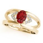 Color Fashion Ring, Oval Shape, in Yellow Gold - 84851