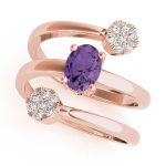 Color Fashion Ring, Oval Shape, in Rose Gold - 84855