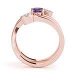 Color Fashion Ring, Oval Shape, in Rose Gold - 84855