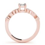 Color Fashion Ring, Emerald Shape, in Rose Gold - 84916