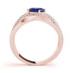 Color Fashion Ring, Oval Shape, in Rose Gold - 85059