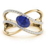 Color Fashion Ring, Oval Shape, in Yellow Gold - 85059