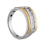 Gents Fashion Ring, in White Gold - 10548