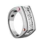 Gents Fashion Ring, in White Gold - 10551