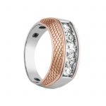 Gents Fashion Ring, Round Shape, in Yellow Gold - 10552