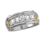 Gents Fashion Ring, Round Shape, in Yellow Gold - 10554