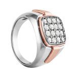 Cluster Gents Ring, in Yellow Gold - 10568