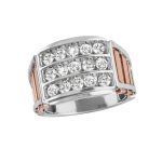 Cluster Gents Ring, in White Gold - 10571