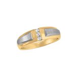 Satin Finish Gents Ring, in Yellow Gold - 10581