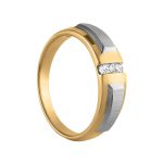 Satin Finish Gents Ring, in White Gold - 10581