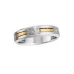 Satin Finish Gents Ring, in Yellow Gold - 10582