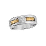 Satin Finish Gents Ring, in Yellow Gold - 10583