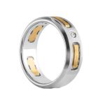 Satin Finish Gents Ring, in Yellow Gold - 10583