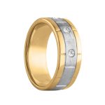 Satin Finish Gents Ring, Round Shape, in Yellow Gold - 10588