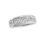 Cluster Gents Ring, in White Gold - 10603