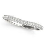 Diamond Wedding Ring, in White Gold - 51037