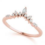 Fashion Wedding Ring, Marquise Shape, in Rose Gold - 85187