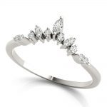 Fashion Wedding Ring, Marquise Shape, in White Gold - 85187